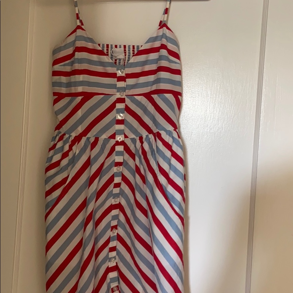 Red, white and blue summer dress